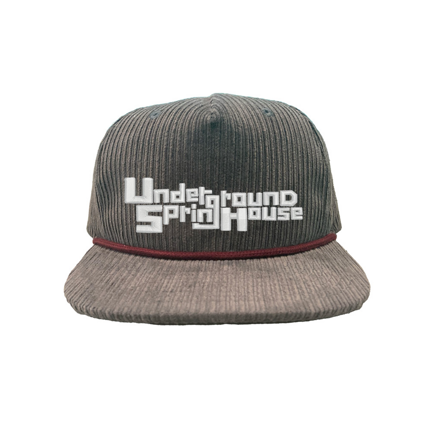 USH Block Logo - Charcoal/Burgundy Corduroy