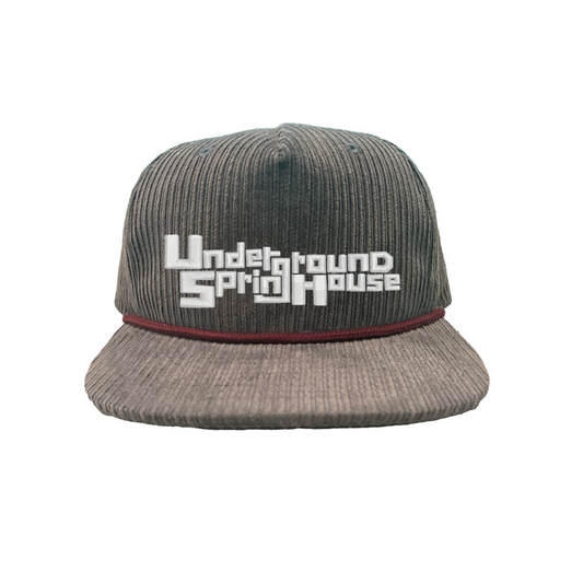 USH Block Logo - Charcoal/Burgundy Corduroy